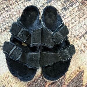 Birkenstock Arizona Shearling Suede Leather 40